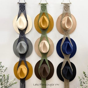 Macrame Hat Hanger: Boho Farmhouse Hat Storage