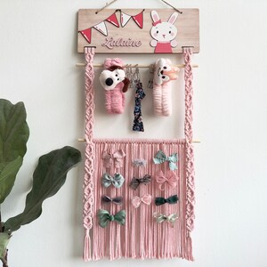 Custom Macrame Headband Holder: Personalized Hair Bow Organizer