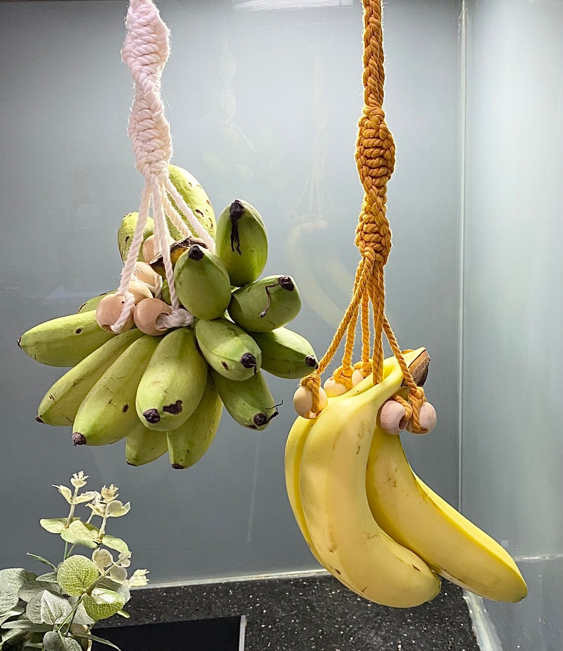 Macrame Banana Hanger Handmade Banana Hanger With Wooden Etsy