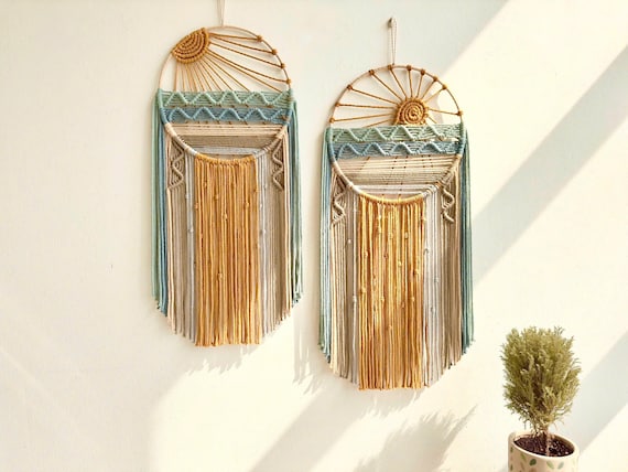 Juego De Macramé Para Colgar En La Pared: Decoración Para