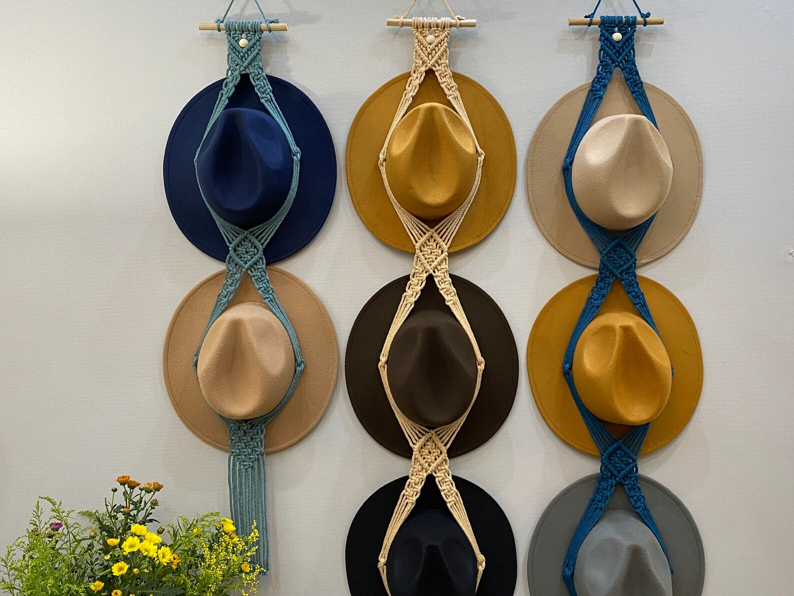 Farmhouse Hat Hanger Macrame Hat Holder Pattern Cowboy Hat Etsy Australia