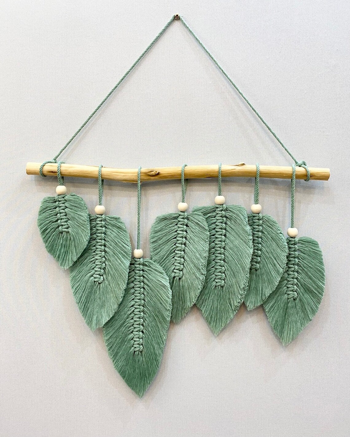 Green Leaves Macrame Wall Hanging Nursery Wall Hanging Etsy