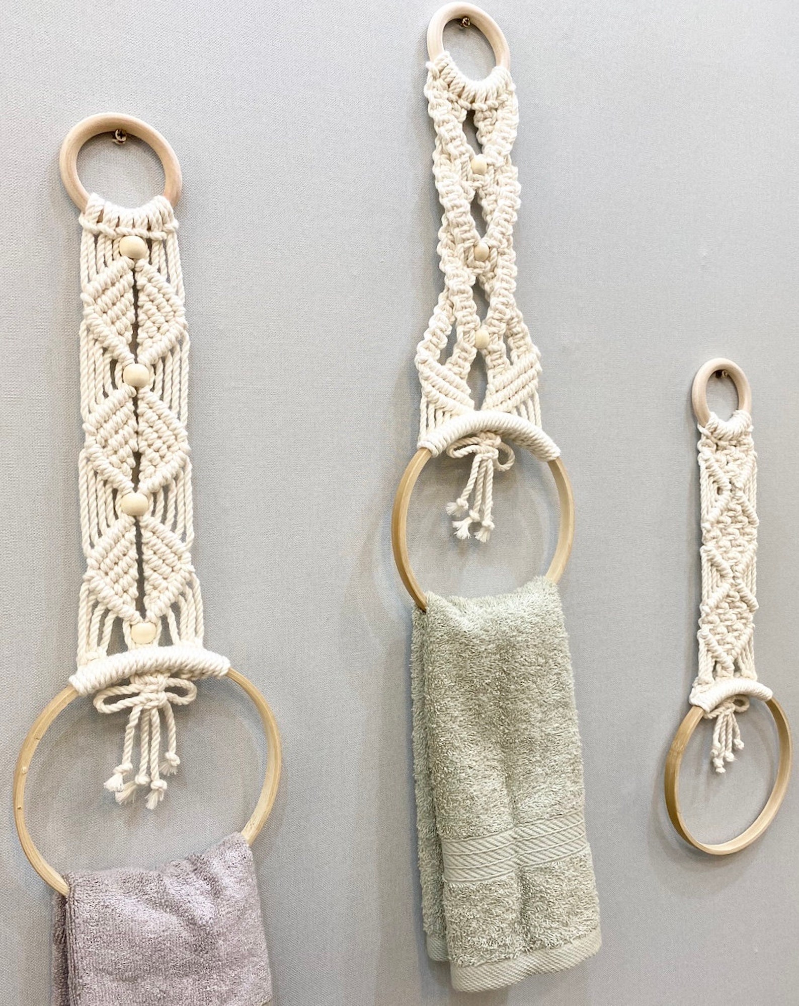 Macrame Towel Holder Handmade Macrame Hanging Towel With Etsy