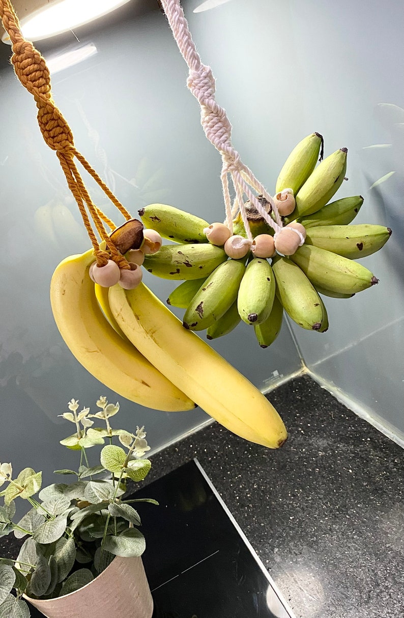 Macrame Banana Hanger Handmade Banana Hanger With Wooden Etsy UK