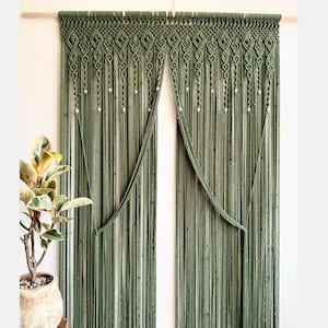 Boho Makramee Türvorhang: Fensterdekoration, Wandbehang