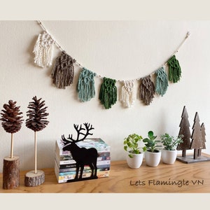 Custom Macrame Flag Garland: Colorful Bunting, Nursery & Party Decor