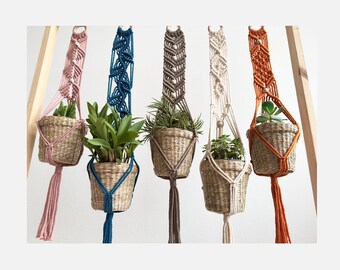 Macrame Plant Holder, Boho Hanging Planter, Indoor Plant Hanger, Plant Pot Hanger Macrame, Garden Plant Décor, Aesthetic Décor, Gift For Her