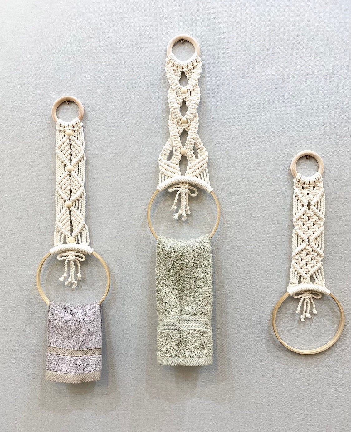 Macrame Towel Holder Handmade Macrame Hanging Towel With Etsy