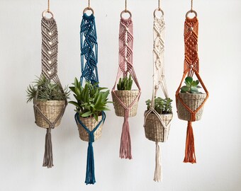 Macrame Plant Holder, Boho Hanging Planter, Indoor Plant Hanger, Plant Pot Hanger Macrame, Garden Plant Décor, Aesthetic Décor, Gift For Her