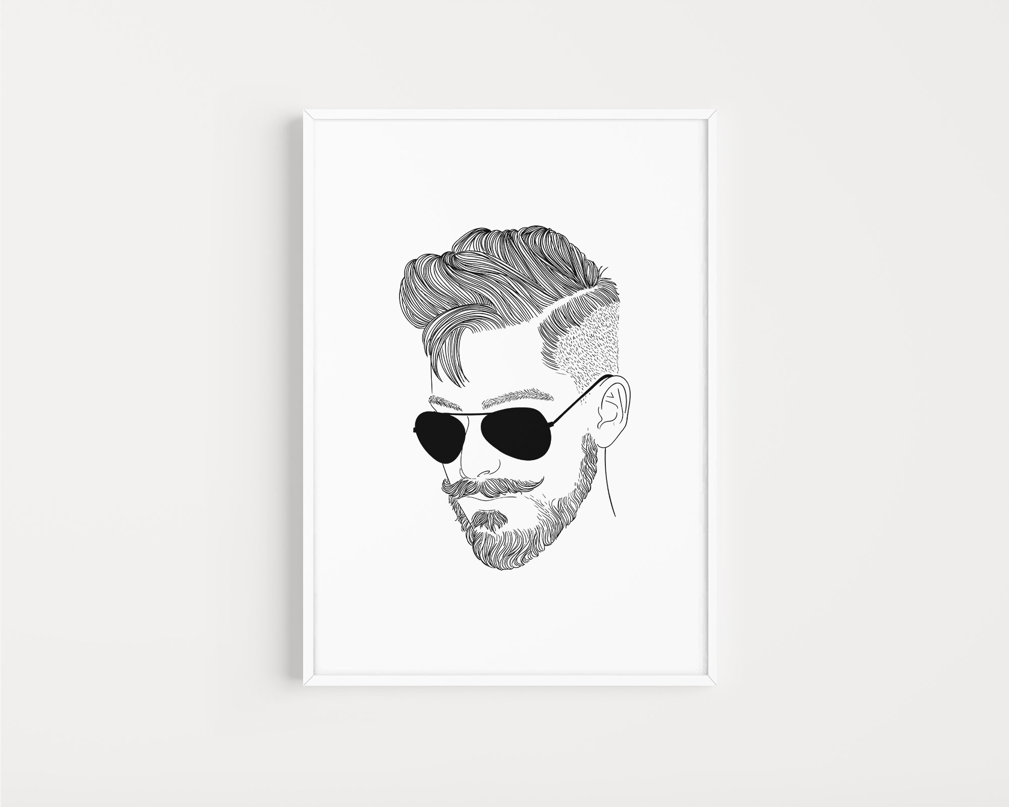 Modern Man Print Home Decor Wall Art Modern Art Home | Etsy