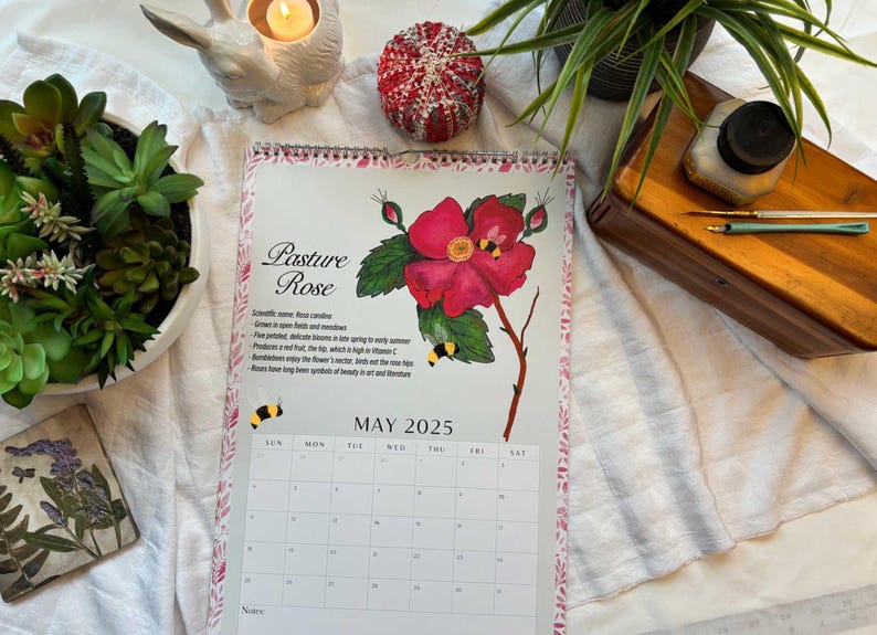 2025 Hand-painted Wildflower Calendar | Nature-inspired Floral Art ...