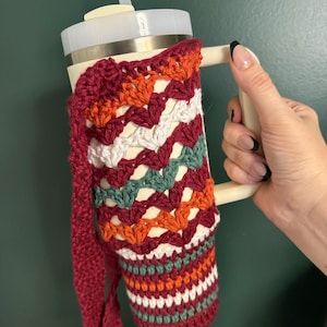 Häkelanleitung für Stanley Cup Carrier | 40 Unzen Tumbler Crossbody Muster
