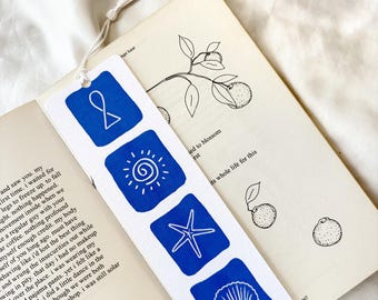Shells Starfish Bookmark: Bookish Gift, Book Accessory