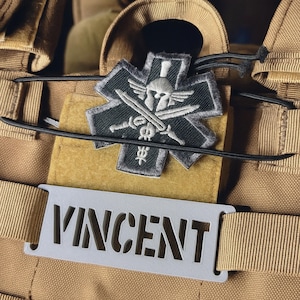 Custom MOLLE Name Tag – Personalized Patch for Tactical Vests, Backpacks, Radio Bags | Callsign, Name ID | Black, Fde, Od Green, Navy, More