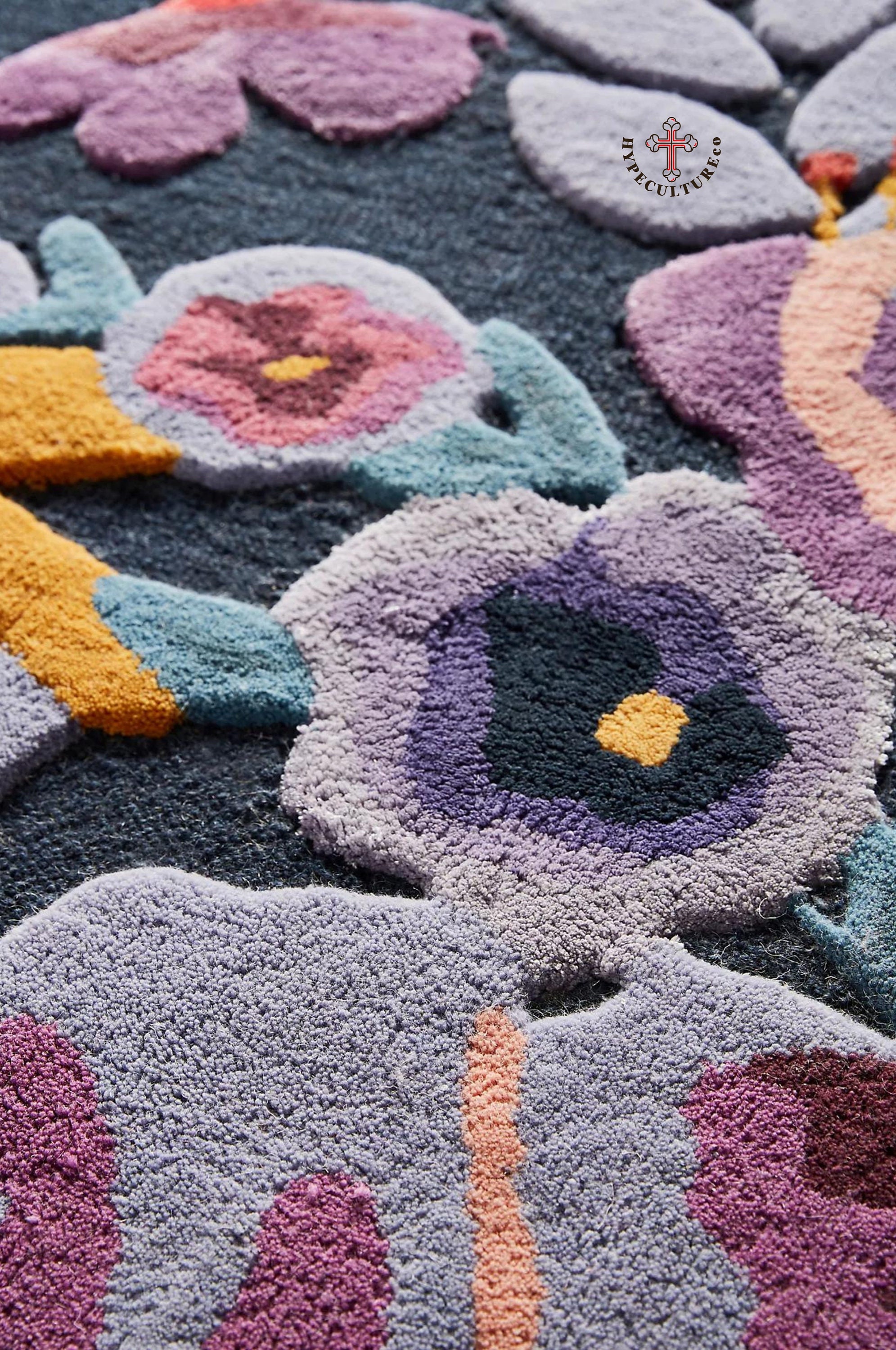 Hand-tufted Blossom Rug: New Zealand Wool, Floral Carpet - Etsy
