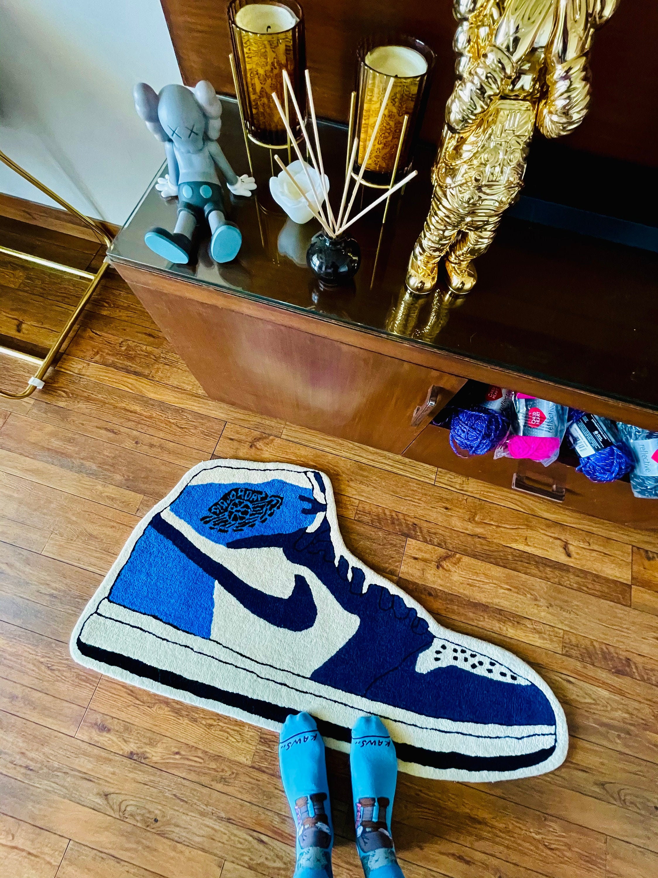 NIKE AIRJORDON 1 RUG / Handtufted / Home Decor / Shoe Rug Etsy