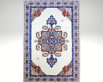 Handtufted Wool Rug: Contemporary Persian Maze Art, New Zealand Wool
