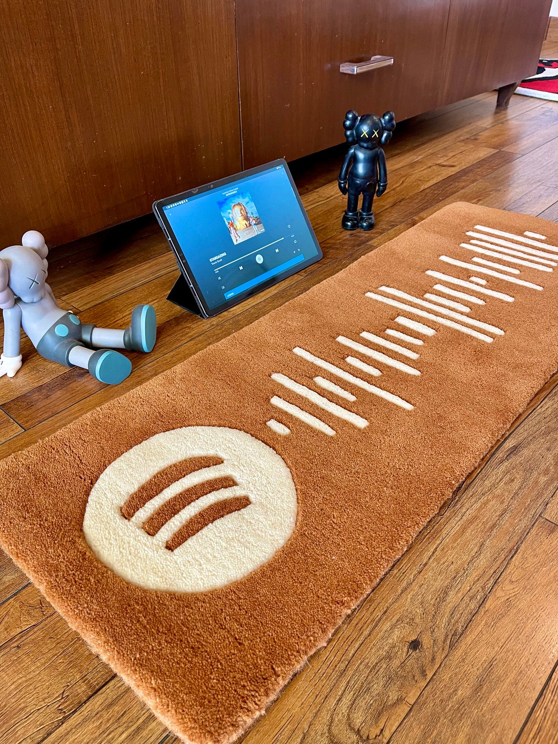 CUSTOM SPOTIFY RUG / Custom Songs / Handmade / Handtufted / Etsy