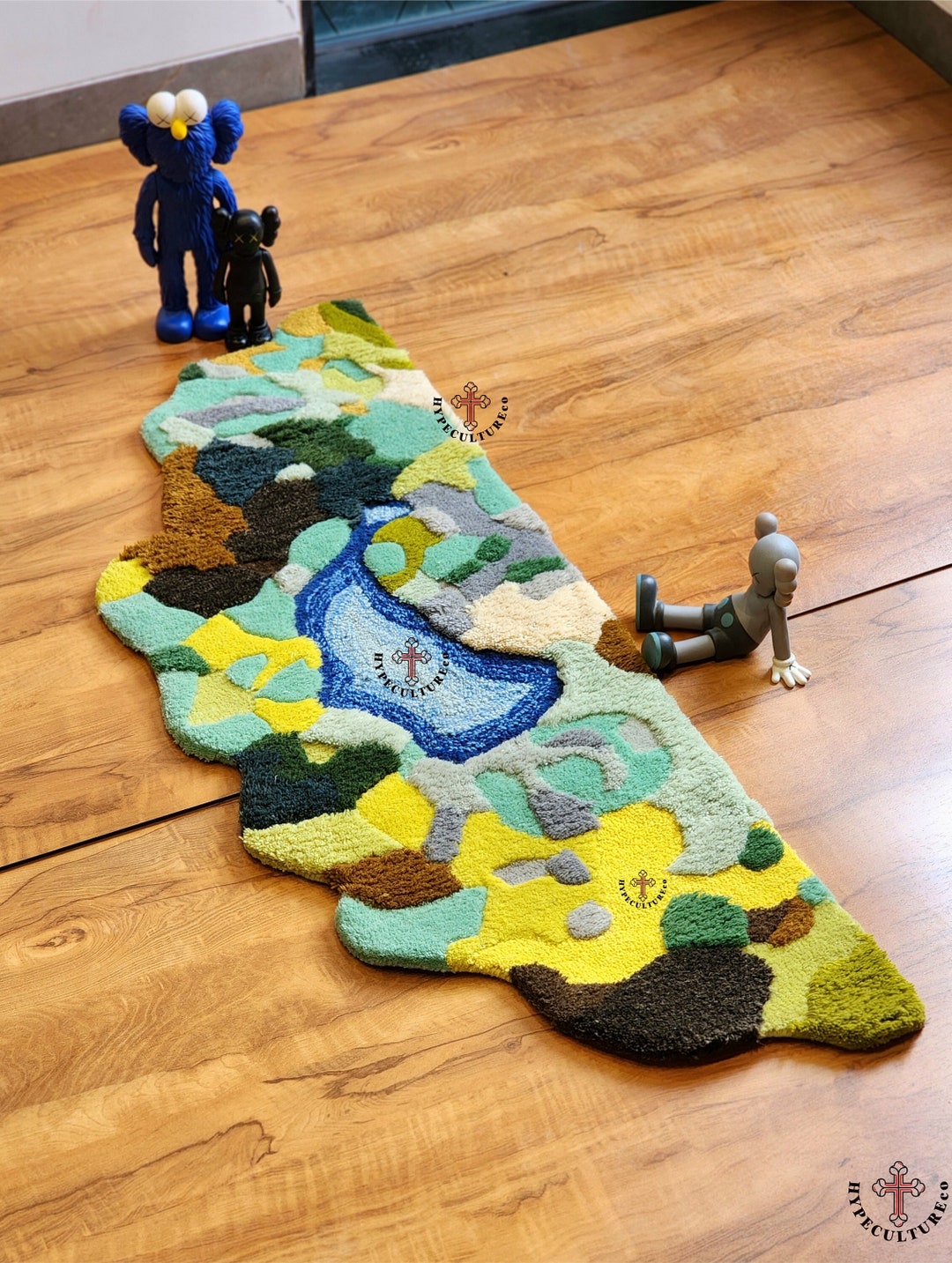 Hand-tufted Wool Moss Rug: Colorful Landscape, Nature Lover Gift - Etsy