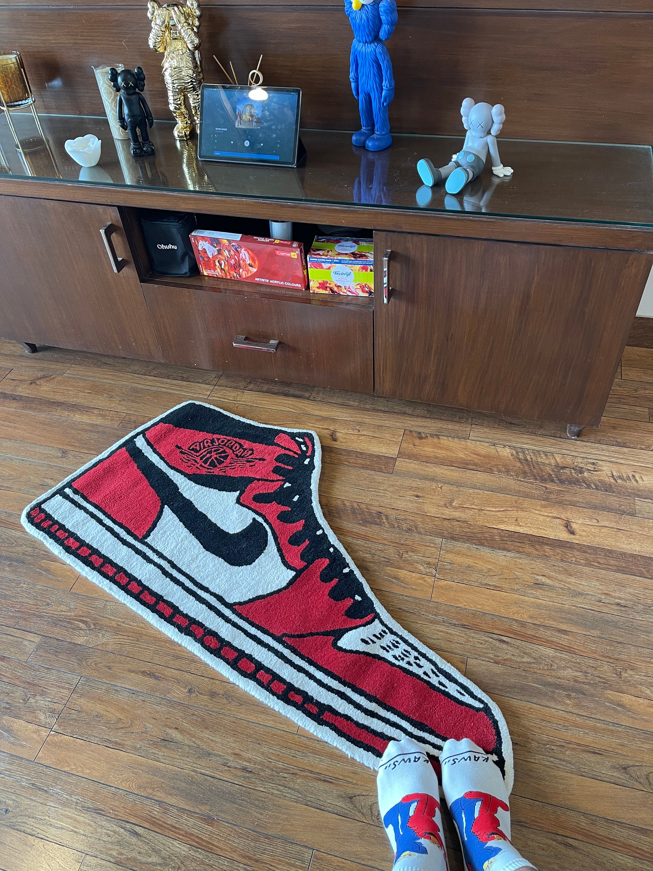 NIKE AIRJORDAN CHICAGO Rug / Handmade / Handtuft / Shoe Rug / Etsy