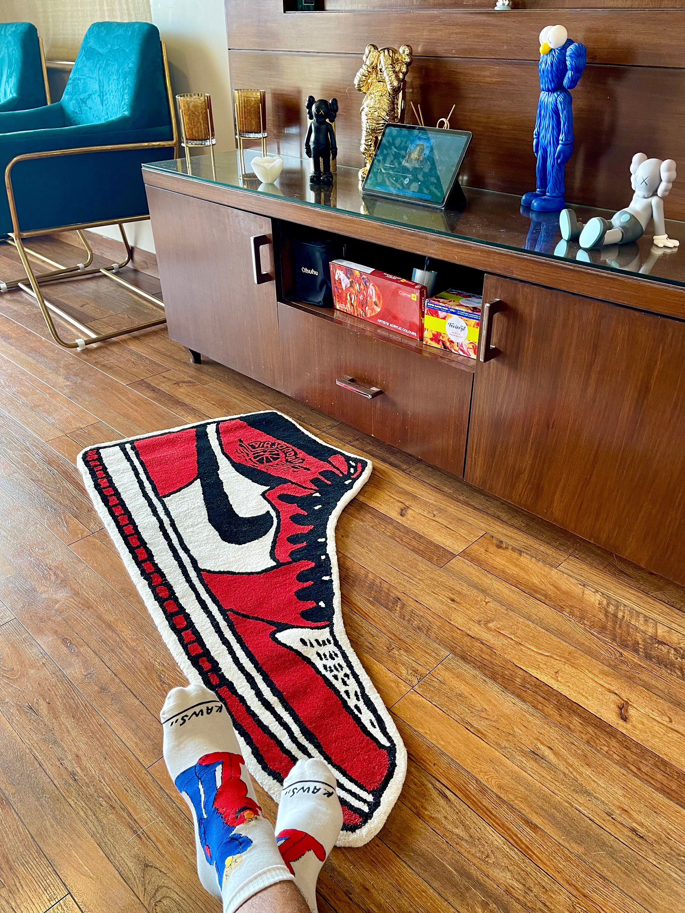 NIKE AIRJORDAN CHICAGO Rug / Handmade / Handtuft / Shoe Rug / Etsy