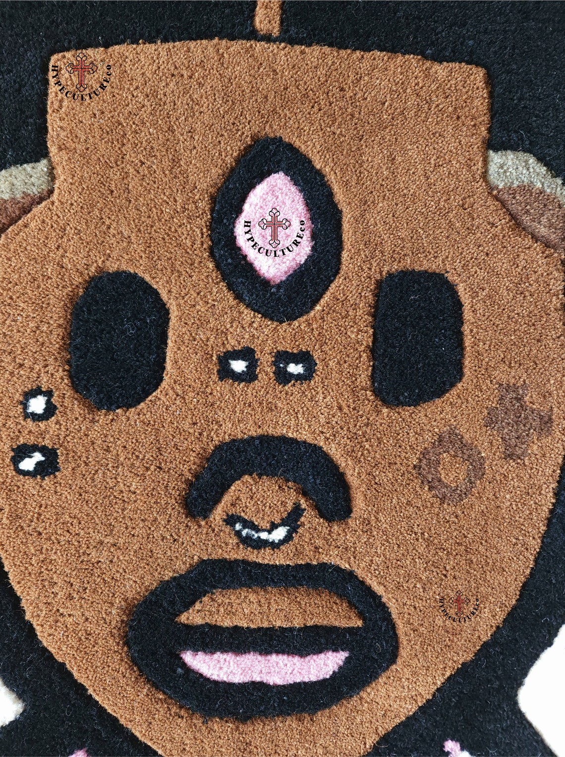 Pink Rapper Rug, Hand-tufted Wool Hypebeast Decor (48 Inch) - Etsy
