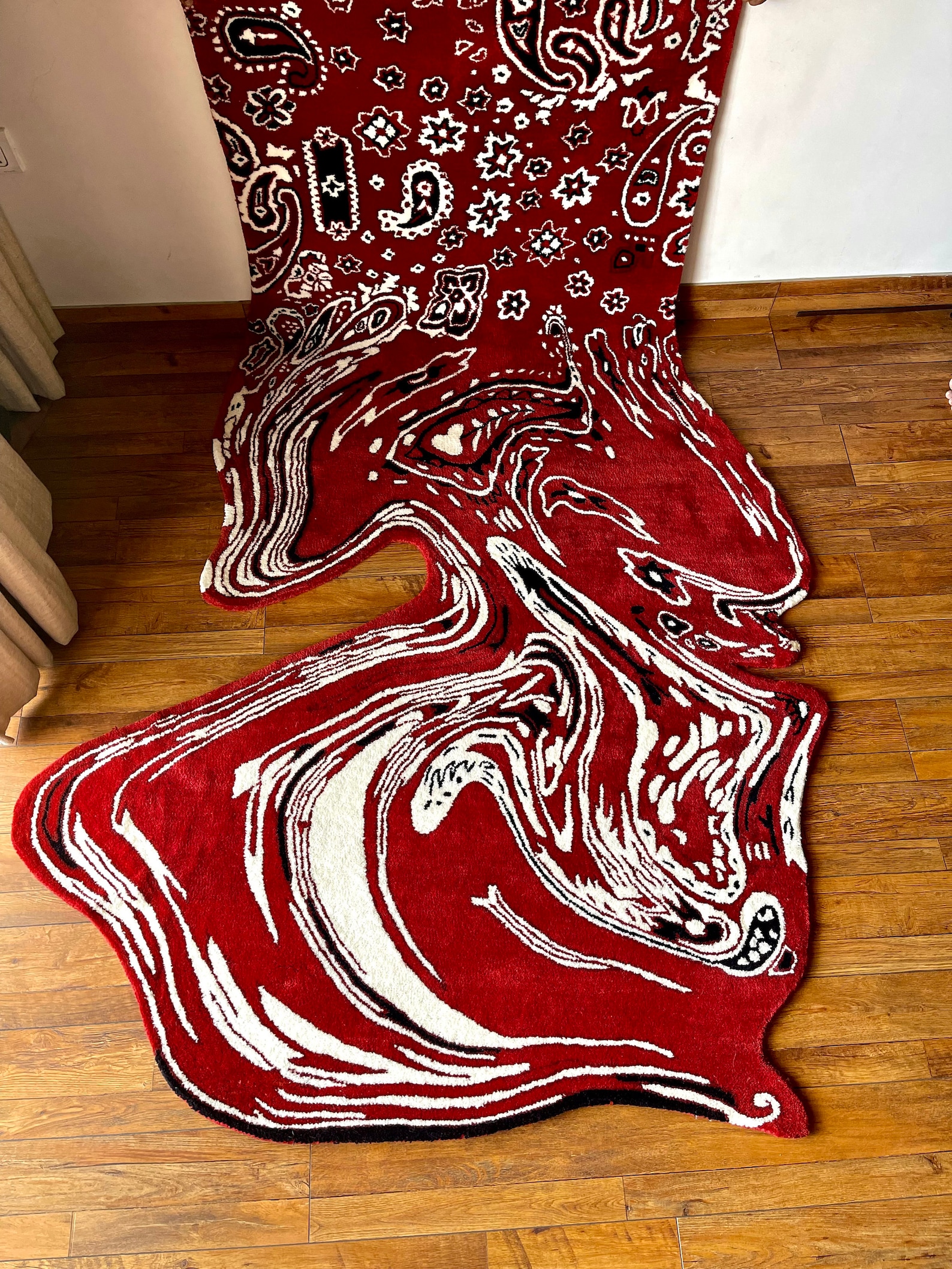 RED PERSIAN MELTING Rug / Wall Hanging / Home Decor / Hand Etsy