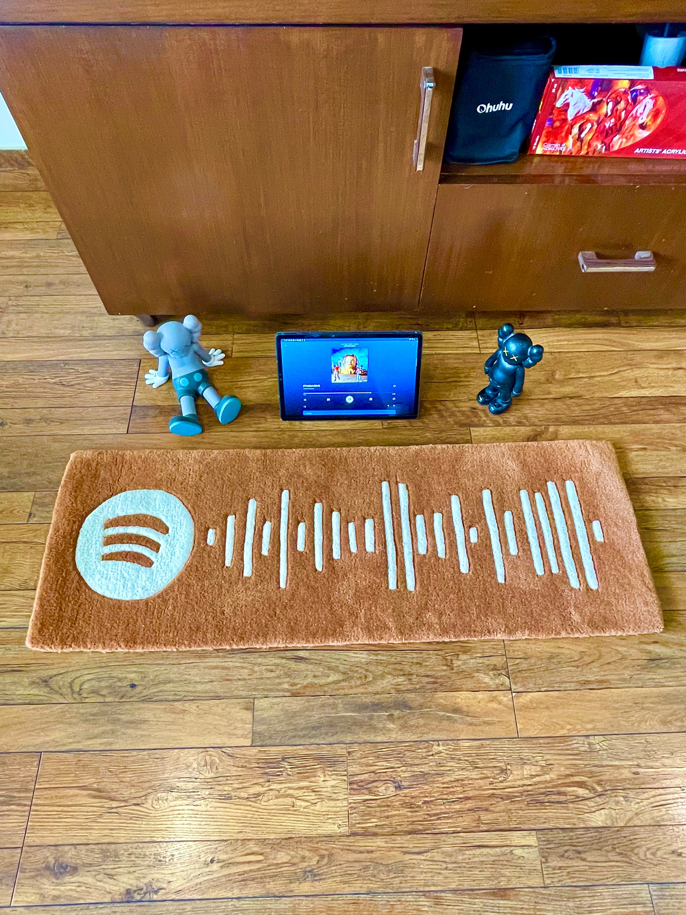 CUSTOM SPOTIFY RUG / Custom Songs / Handmade / Handtufted / Etsy