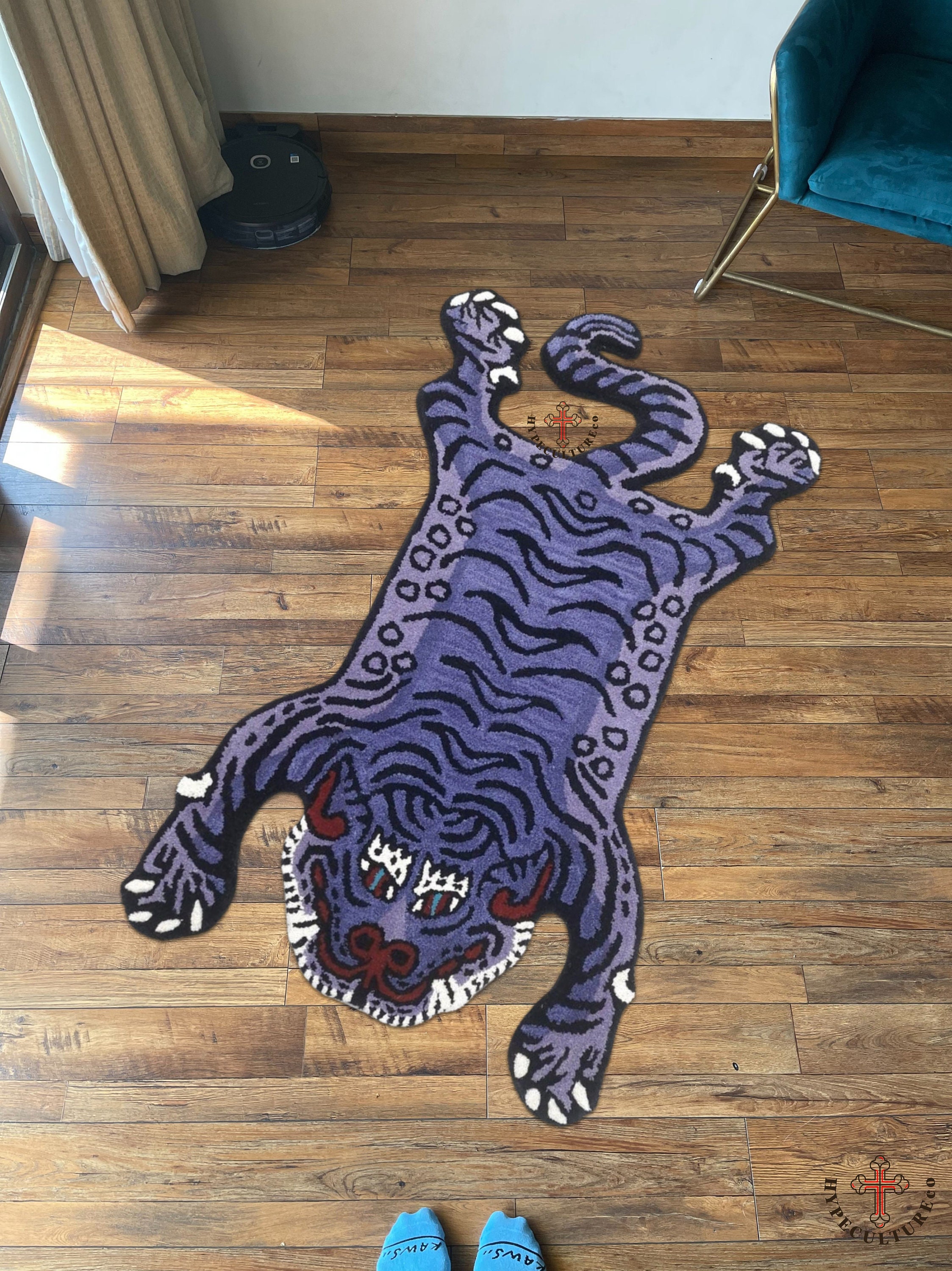 PREMIUM PURPLE TIBETAN Tiger Rug / Meditation Carpet /hypebeast
