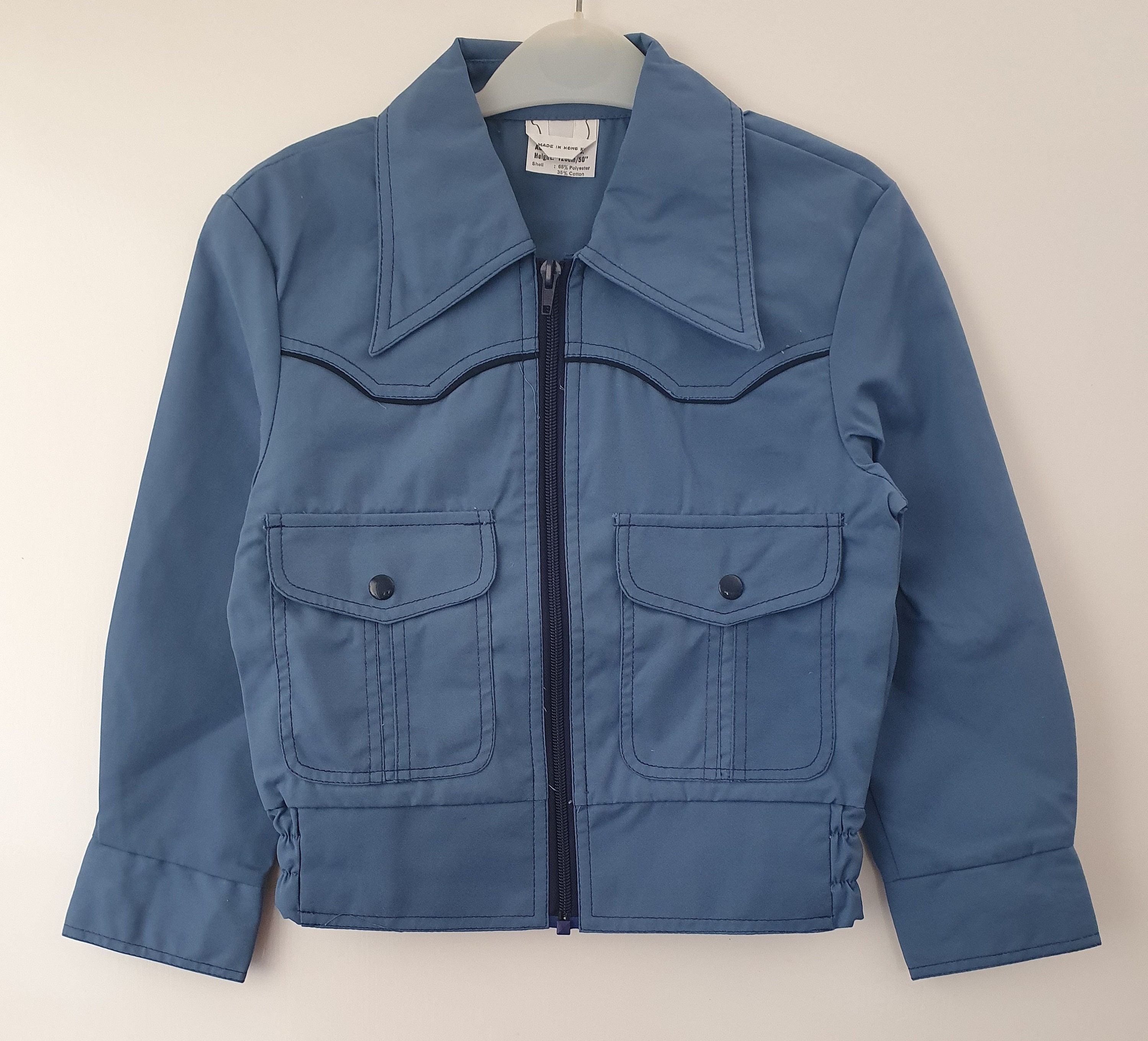 1960s Blue Unisex Children's Jacket Etsy