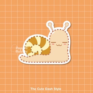 Adesivo fustellato Poppin Cute Lazy Snail per diari e computer portatili
