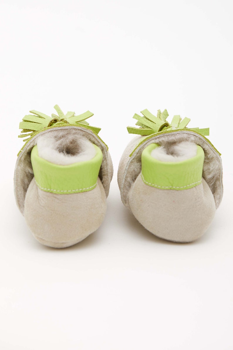 Callizio Unisex Cuero genuino Zapatos de bebé Botines para bebés Botines Accesorio de borla Mocasines para niños Calzado Mocasines Zapatos de cuna Slip-on imagen 8