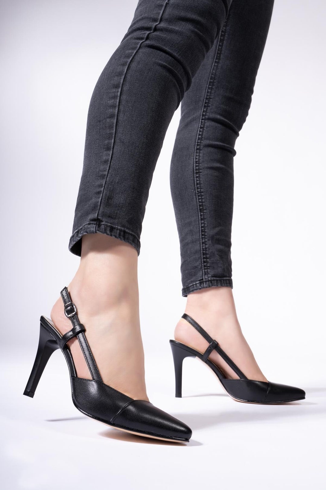 Callizio Women's Genuine Leather Sandals Woman High Thin Heels