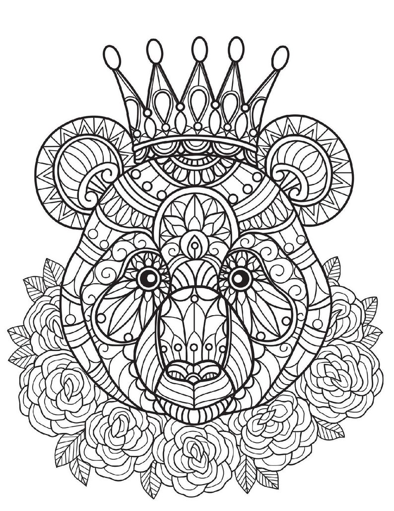 Animal Coloring Book for Adults image 5