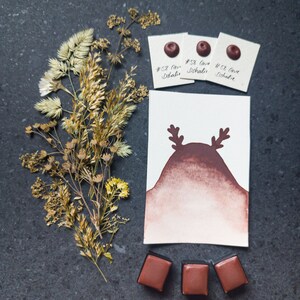 Handmade Watercolour in Dark Red - #58 Cave