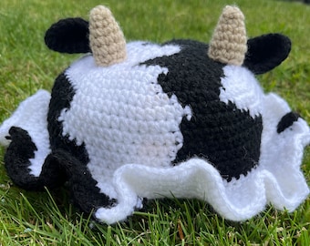 Crochet Cow Bucket Hat