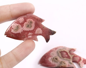 宝石のインタルシア魚像：アベンチュリン、ジャスパー、ロードナイトの