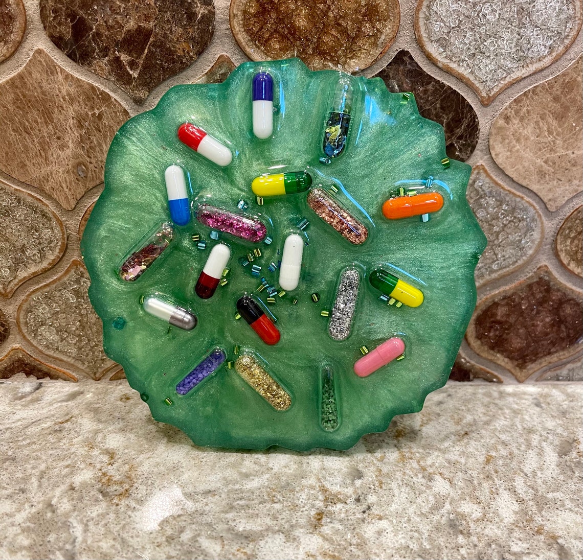 Customizable trinket tray pill tray decorative pill tray Etsy