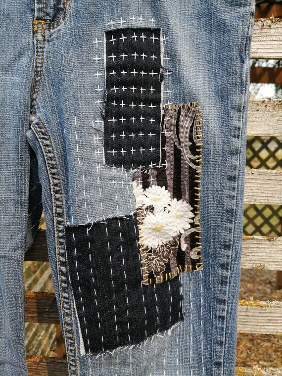 Custom Denim Mending with Visible 