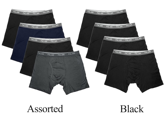Falari Men's 4-pack Boxer Briefs Bamboo Rayon Ultra Soft Lightweight  Breathable 