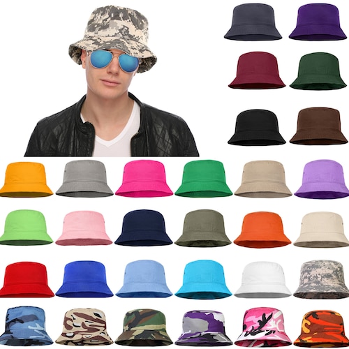 Bucket Hat for Men Women Unisex 100 Cotton Packable Foldable Etsy