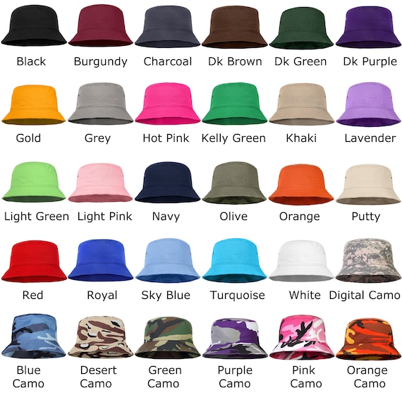 Bucket Hat for Men Women Unisex 100% Cotton Packable Foldable