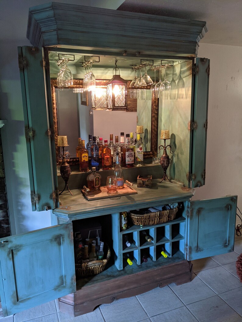 VENDIDO VENDIDO Gabinete de licores Vino Almacenamiento Bar | Etsy