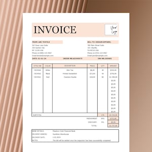 Invoice Template | Modern and Professional Invoice | Microsoft EXCEL | Business Invoice | Customizable and Printable