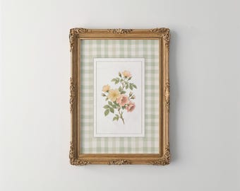 Sage Green Botanical Nursery Prints, Vintage Floral Gallery Wall Art (Digital Download)