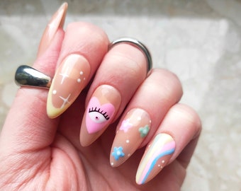 Pastel Mix press-on nails