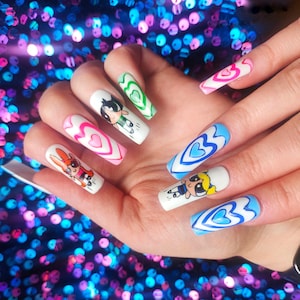 Ongles à pression Powerpuff Girls