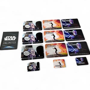 Fichas de la Fuerza - Star Wars Unlimited TCG - Cartas de tamaño estándar y fichas de tamaño mini - Metal, acrílico o cartulina