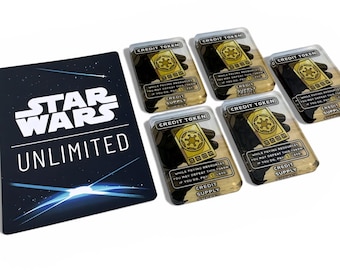 Credit Tokens - qty 5 mini Card Tokens - Star Wars Unlimited TCG - Compatible -  Acrylic Token Pack