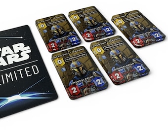 Mandalorian Tokens - qty 5 mini Card Tokens - Star Wars Unlimited TCG - Compatible -  Acrylic Token Pack